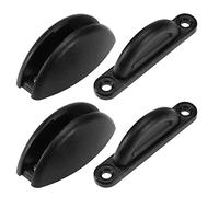 Create idea Lot de 2 butées de Porte de Caravane en Plastique - Accessoires pour Camping-Car, Bateau, Caravane - Noir