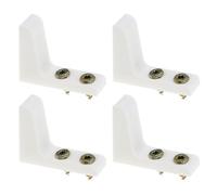 Create idea Lot de 2 paires de stabilisateurs de siège de toilette en plastique blanc avec vis