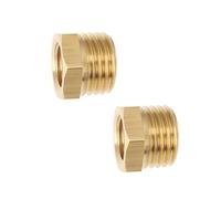 Create idea Lot de 2 réducteurs courts en laiton M14 x 1,5 mâle vers M10 x 1,0 femelle 11,4 x 14 mm pour manomètre