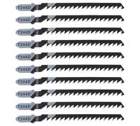 Create idea Lot de 20 Lames de Scie Sauteuse à Tige en T T244D HCS pour Coupe Courbe Du Bois 100 Mm 6 TPI pour Scier Du Bois Collé Du Bois Tendre Et Dur