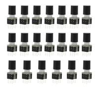 Create idea Lot de 20 Mini-interrupteurs à Bouton-poussoir à Verrouillage 5,8 X 5,8 Mm 6 Broches avec Capuchon Noir