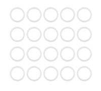 Create idea Lot de 20 rondelles en nylon pour réparation de poignée de porte 19 x 16,3 x 1 mm Blanc