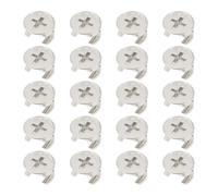 Create idea Lot de 20 vis à came pour meubles 110630 Écrous de sécurité excentriques 14,3 x 9,3 mm Vis de rechange compatibles avec IKEA Meubles argentés