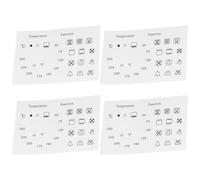 Create idea Lot de 4 Autocollants pour Cadran de Température Et de Fonction Du Four (50-250 °C) + 18 Symboles Vinyle Laminé de Remplacement