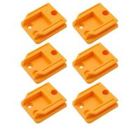 Create idea Lot de 6 porte-outils muraux en plastique à trois trous sans fil compatibles avec perceuse électrique Dewalt 20 V 18 V 12 V (jaune)