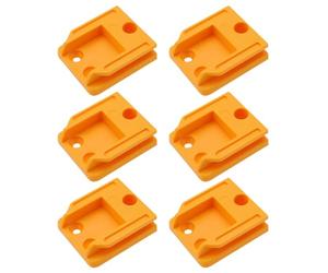 Create idea Lot de 6 porte-outils muraux en plastique à trois trous sans fil compatibles avec perceuse électrique Dewalt 20 V 18 V 12 V (jaune)