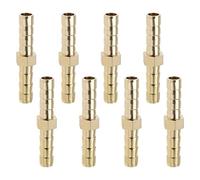 Create idea Lot de 8 raccords de tuyau cannelés en laiton de 6 mm pour tuyau d'air, eau, carburant, huile