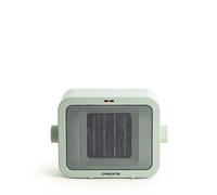 CREATE/WARM BOX/Chauffage céramique vert/Chauffage portable, thermostat réglable, 2 modes de puissance, chauffage à air chaud PTC, protection contre la surchauffe, 1500 W