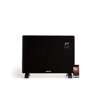 CREATE/WARM CRYSTAL 1500W / Convecteur électrique en verre Noir/Avec WiFi, puissance réglable, minuterie 24 heures, écran tactile, silencieux, IP24