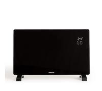 CREATE/WARM CRYSTAL 2000W / Convecteur électrique en verre Noir/Avec WiFi, puissance réglable, minuterie 24 heures, écran tactile, silencieux, IP24