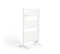 WARM TOWEL - Sèche-serviettes Électrique Au Sol Ou Mural 500W Blanc. Basse Consommation