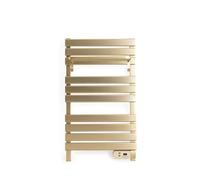 CREATE / Warm Towel 500W / Porte-Serviettes électrique Or brossé avec étagère / 96,9x5x55 cm/pour Sol ou Mur, minuterie, écran LCD, Faible consommation