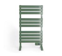 CREATE / Warm Towel 500W / Sèche-Serviettes électrique Vert Sauge avec Pieds / 103x5x55 cm/pour Sol ou Mur, minuterie, écran LCD, Faible consommation, temporisateur