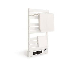 CREATE / WARMTOWEL Pro + ÉTAGÈRE/Radiateur Porte-Serviettes avec Chauffage céramique avec étagère 3 Barres et Crochet Blanc / 101x13x55 cm / 1500 W, 2 puissances