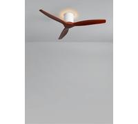 WIND CALM CUSTOM RATTAN - Ventilateur de plafond 40W silencieux Ø132 cm avec éclairage LED dans le corps et la lampe -
