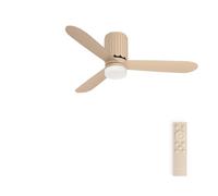 CREATE / WIND CALM SCULPT/Ventilateur de plafond avec lumière et télécommande sable / 40W, Silencieux, 6 vitesses, Ø132 cm, programmable, fonction été-hiver, éclairage LED 3 températures