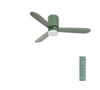 WIND CALM SCULPT - Ventilateur De Plafond 40?W Silencieux Ø132?cm Avec Lumière LED M (Ø132cm) (pièces 10m²-25m²)