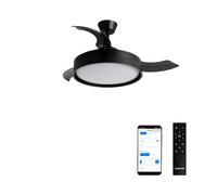 WIND CLEAR EDGE Ventilateur de plafond silencieux 40 W, Ø 107 cm, pales rétractables, avec éclairage LED et Wi-Fi