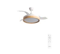 CREATE Ventilateur de plafond WIND CLEAR EDGE Silencieux Ø107cm Pales rétractables LED Télécommande