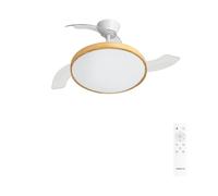 WIND CLEAR STUDIO - Ventilateur De Plafond 40W Silencieux Avec Pales Rétractables Et Lumière LED, Plusieurs Tailles Télécommande