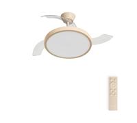 CREATE / WIND CLEAR STUDIO M/Ventilateur de plafond avec lumière sable avec télécommande / 40W, Ø108 cm, 6 vitesses, pales rétractables, 3 températures de lumière, fonction été-hiver