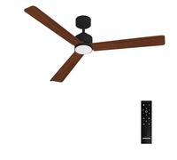 CREATE / WIND MODERN L/Ventilateur de plafond avec lumière noir bois sombre avec télécommande / 40W, Lumière LED 3 températures, Ø152 cm, programmable, 6 vitesses, fonction été-hiver.
