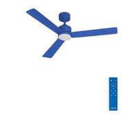 CREATE / WIND MODERN M/Ventilateur de plafond avec lumière bleu cobalt avec télécommande / 40W, Lumière LED 3 températures, Ø132 cm, programmable, 6 vitesses, fonction été-hiver.