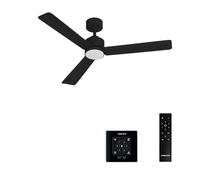 CREATE / WIND MODERN M/Ventilateur de plafond avec lumière noir avec contrôleur mural et télécommande / 40W, Lumière LED 3 températures, Ø132 cm, programmable, 6 vitesses, fonction été-hiver.