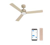 WIND MODERN M - Ventilateur de plafond silencieux 40W avec eclaraige LED Ø132cm avec eclaraige avec wifi Beige G