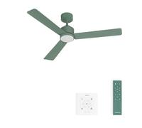 CREATE / WIND MODERN M/Ventilateur de plafond avec lumière vert sauge avec contrôleur mural et télécommande / 40W, Lumière LED 3 températures, Ø132 cm, programmable, 6 vitesses, fonction été-hiver.