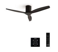 CREATE / WINDCALM M/Ventilateur de plafond ABS avec télécommande et contrôleur mural noir / 40W, Silencieux, Ø132 cm, 6 vitesses, minuterie, fonction été hiver