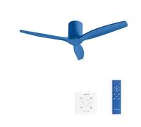 CREATE / WINDCALM M/Ventilateur de plafond ABS bleu cobalt avec contrôleur et télécommande / 40W, Minuterie Ø132 cm, 6 vitesses, fonction été-hiver