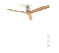 WIND CALM NATURAL WOOD - Ventilateur De Plafond 40W Silencieux 100% Bois Sans Lumière