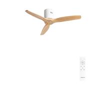 WIND CALM NATURAL WOOD - Ventilateur De Plafond 40W Silencieux 100% Bois Sans Lumière