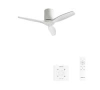 CREATE / WINDCALM S/Ventilateur de plafond ABS blanc avec contrôleur et télécommande / 40W, Silencieux, Ø112 cm, 6 vitesses, minuterie, fonction été-hiver