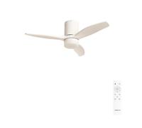 CREATE / WINDCALM S/Ventilateur plafond ABS lumière blanc + télécommande / 40W, Silencieux, Ø112 cm, 6 vitesses, 3 températures lumière, minuterie, fonction été-hiver