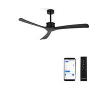 WIND LARGE - Ventilateur De Plafond 40W Silencieux Ø152 Cm 100% Bois Sans Lumière