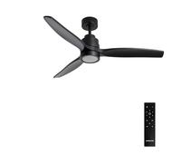 CREATE WINDSTYLANCE M/Ventilateur de plafond ABS avec lumière noire avec télécommande, 40 W, silencieux, Ø132 cm, 6 vitesses, minuteur, été-hiver, double hauteur