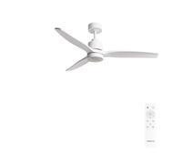 CREATE / WINDSTYLANCE M/Ventilateur de plafond en ABS avec éclairage blanc et télécommande / 40 W, silencieux, Ø 132 cm, 6 vitesses, minuterie, mode été-hiver, double hauteur, moteur DC