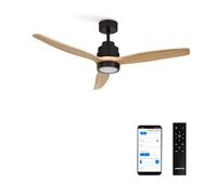 WIND STYLANCE M - Ventilateur de plafond 40W silencieux 100% bois Ø 132 cm avec eclaraige avec wifi