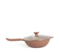 WOK STUDIO - Wok En Aluminium Moulé Avec Revêtement Céramique Moka