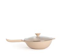 WOK STUDIO - Wok En Aluminium Moulé Avec Revêtement Céramique Sable