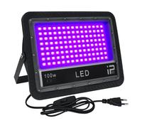 CREATESTAR Lumiere Noire 100W, LED Extérieur 395-405nm Projecteur Lumière UV, Etanche IP66 Lumiere Noire Soirée Fluo pour Glow Party, Neon Fête, Body Painting