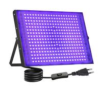 CREATESTAR Lumière Noire LED 300W, Projecteur lumière noire UV, étanche IP66 Projecteur UV LED pour fête lumineuse Affiche fluorescente Bar Disco Halloween éclairage de scène