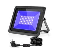 CREATESTAR Lumière Noire LED 50W, 365NM Projecteur lumière noire UV étanche IP66, Black Light Projecteur UV LED pour fête lumineuse, Halloween, Affiche fluorescente, Disco, Bar, éclairage de scène