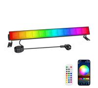 CREATESTAR RGB LED Projecteur Exterieur 30W, Projecteur LED RGB Barres avec Application Bluetooth et 2.4G Télécommande, Étanche IP66 Spot LED rgb pour Bar Fête Jardin