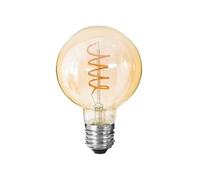 Atmosphera - Ampoule LED Décorative Globe - Verre Ambré D 10,5 cm - À Filament, Culot E27, Style Vintage - Pour Lampe, Suspension, Décoration
