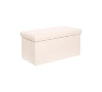 Créateur d'intérieur - Banc Coffre Pliable "Soana" 76cm Ivoire