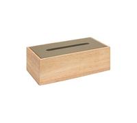 Créateur d'intérieur - Boîte à Mouchoirs "Bonie" 27cm - Bois - Kaki