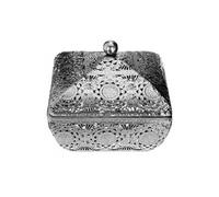 Créateur d'intérieur - Boîte Métal Déco Ajourée 12cm Argent